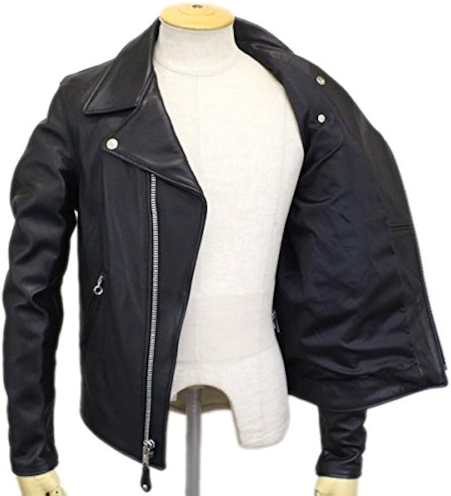 Amazon.co.jp: [ショット] 228US LAMB RIDERS JACKET BLACK-42